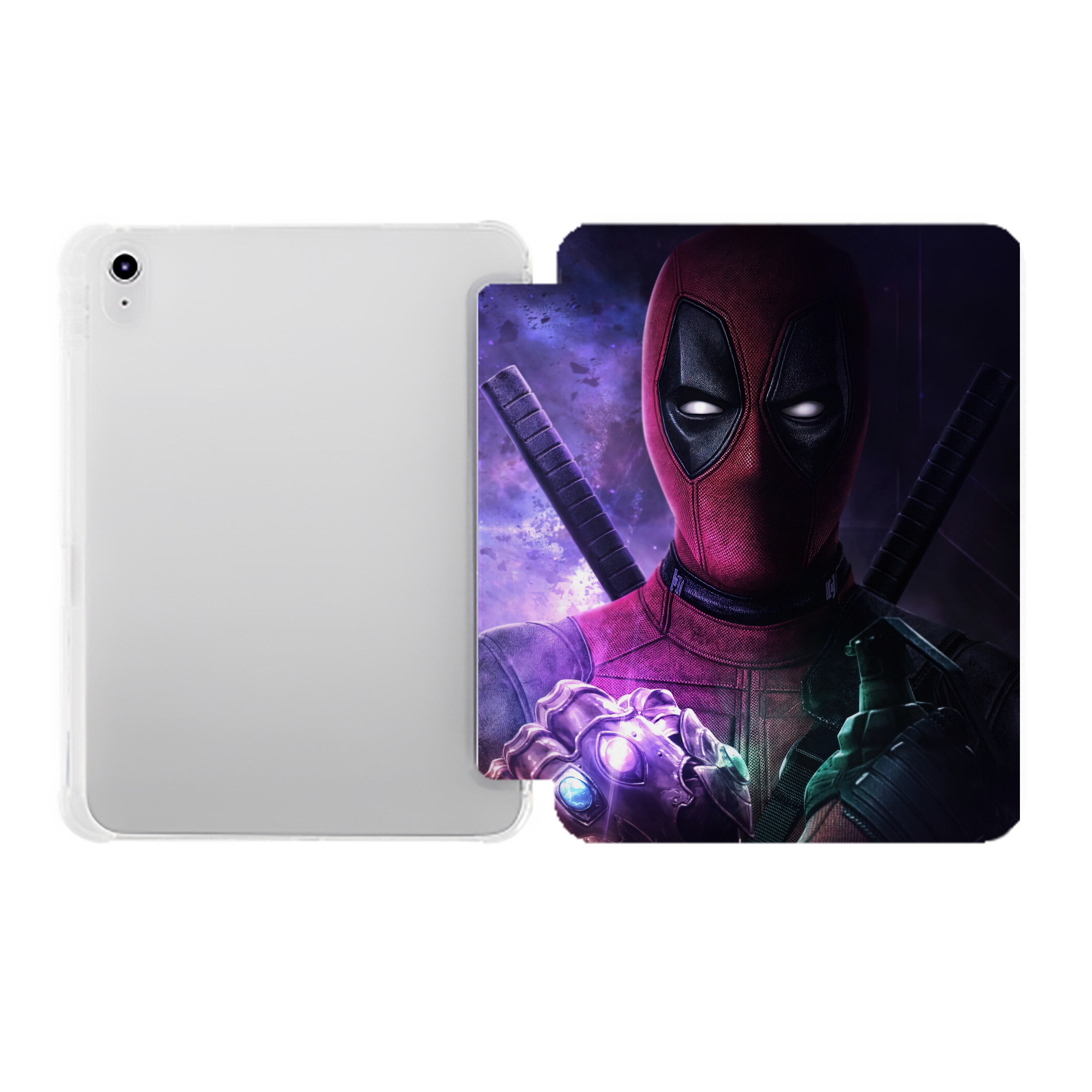（画像用） Deadpool デッドプール IPad ケース ペン収納付き 三つ折りスタンド PUレザー×シリコン 対応機種9.5/10.5/10.9インチ